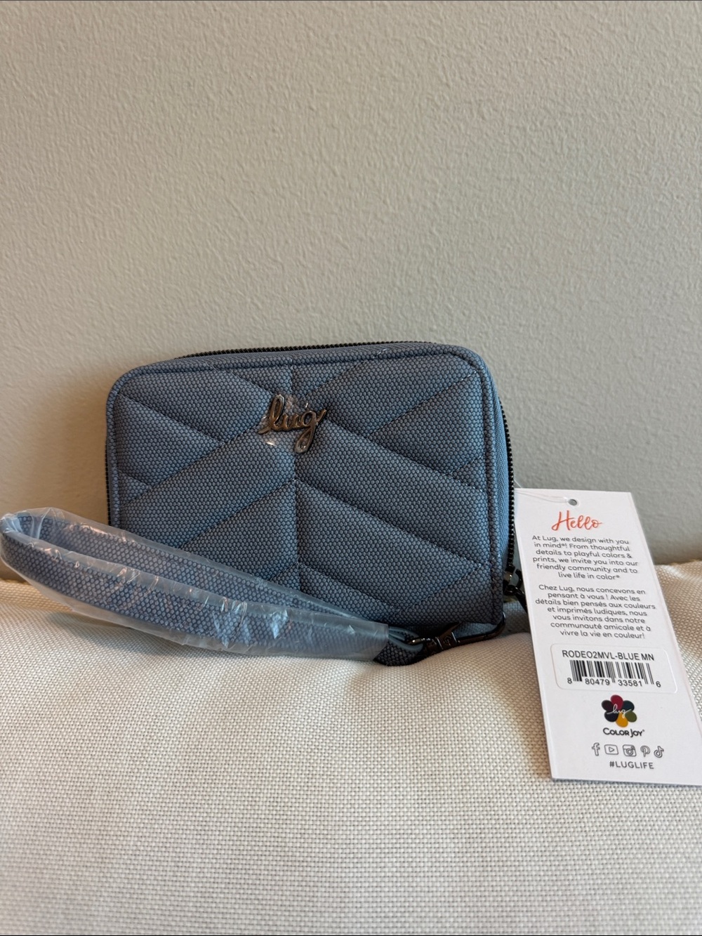 lug Matte Luxe VL Rodeo Wristlet Wallet in Blue Moon